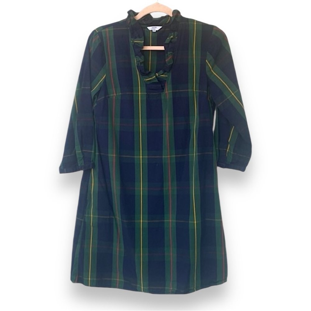 🌲🎄Crown & Ivy Women's Holiday Plaid Ruffle Dress Size Small in Excellent Cond
